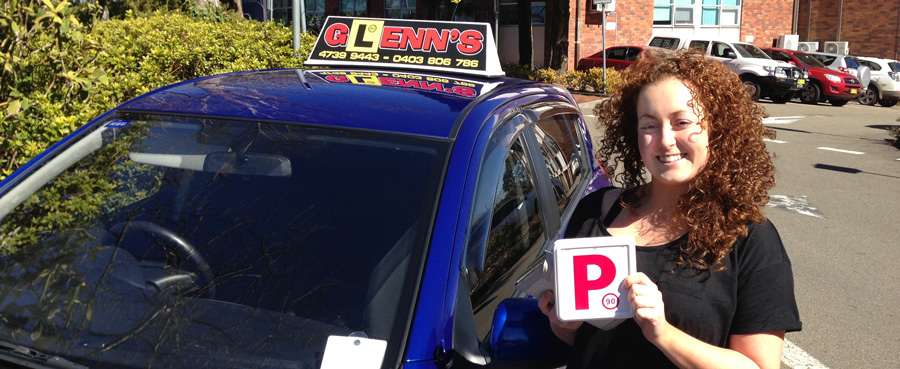 Glenn's student Dani with her new P-plates!